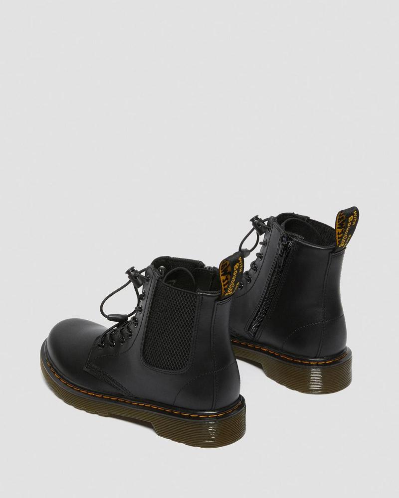 Dr Martens Junior 1460 Harper Læder Fritidsstøvler Børn Sort | DK 659RVD